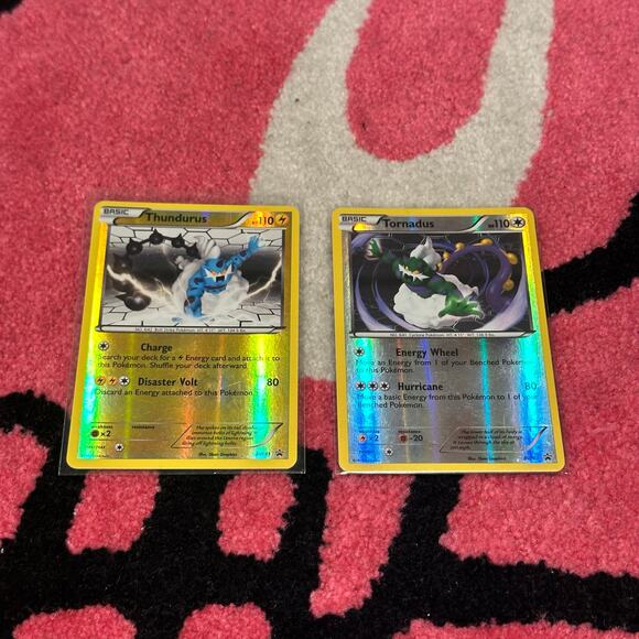 Tornadus BW42 & Thundurus BW41 Pokémon Promo Black Star Bundle - Picture 2 of 6